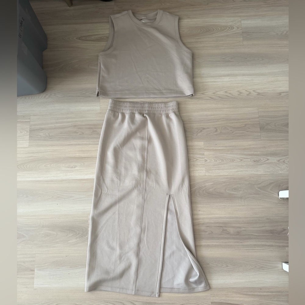 Abercrombie & Fitch Beige Maxi Skirt Set